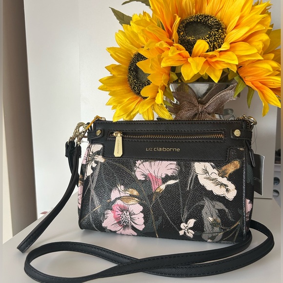 Liz Claiborne Handbags - Liz Claiborne Floral Crossbody Bag